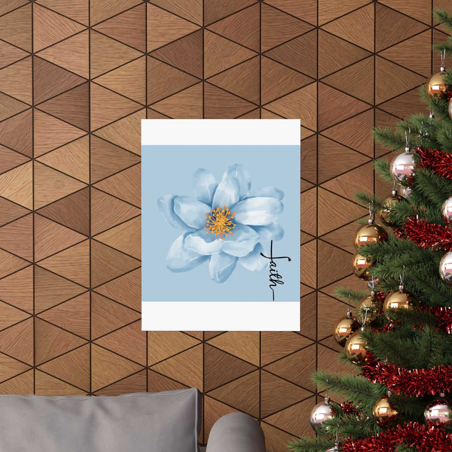 Faith-Inspired Matte Vertical Posters, Floral Wall Art, Motivational Decor