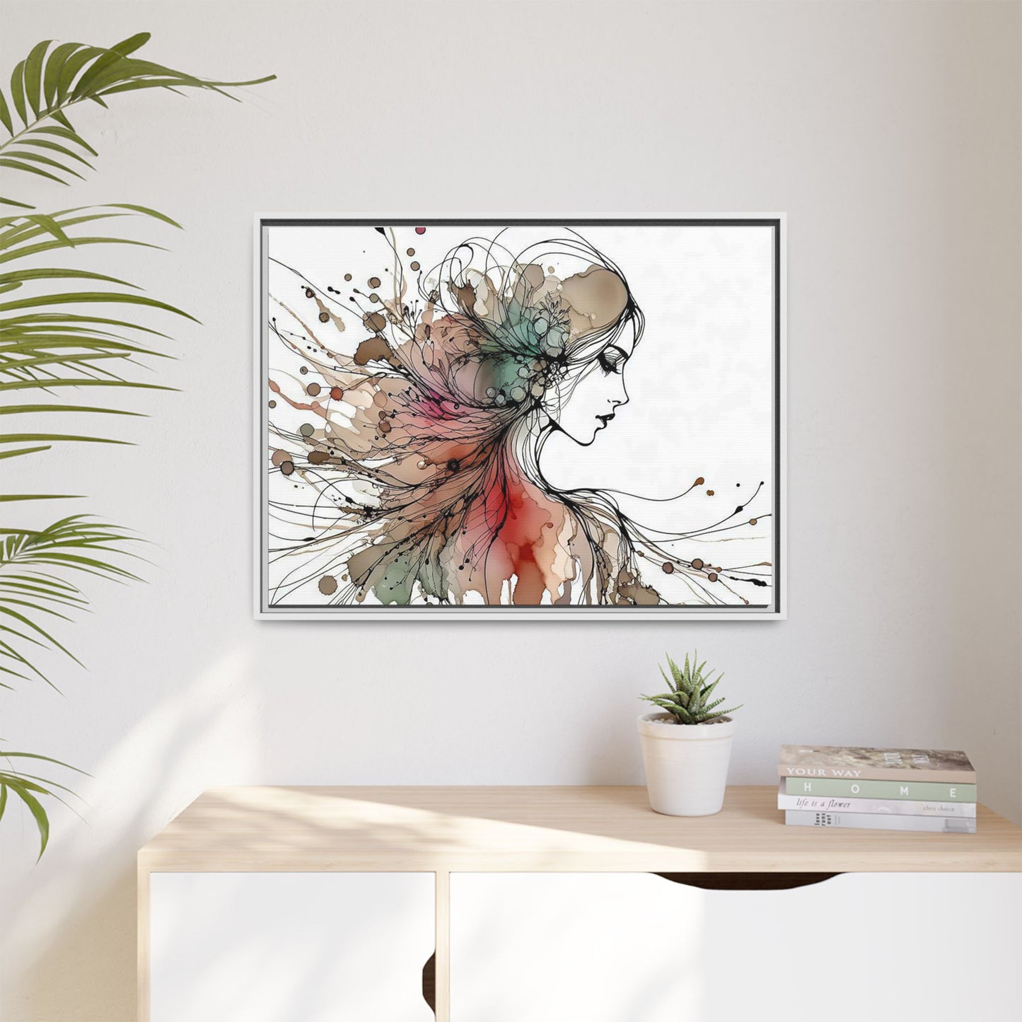 Matte Canvas, Framed (Multi-color) - Girl Whispers