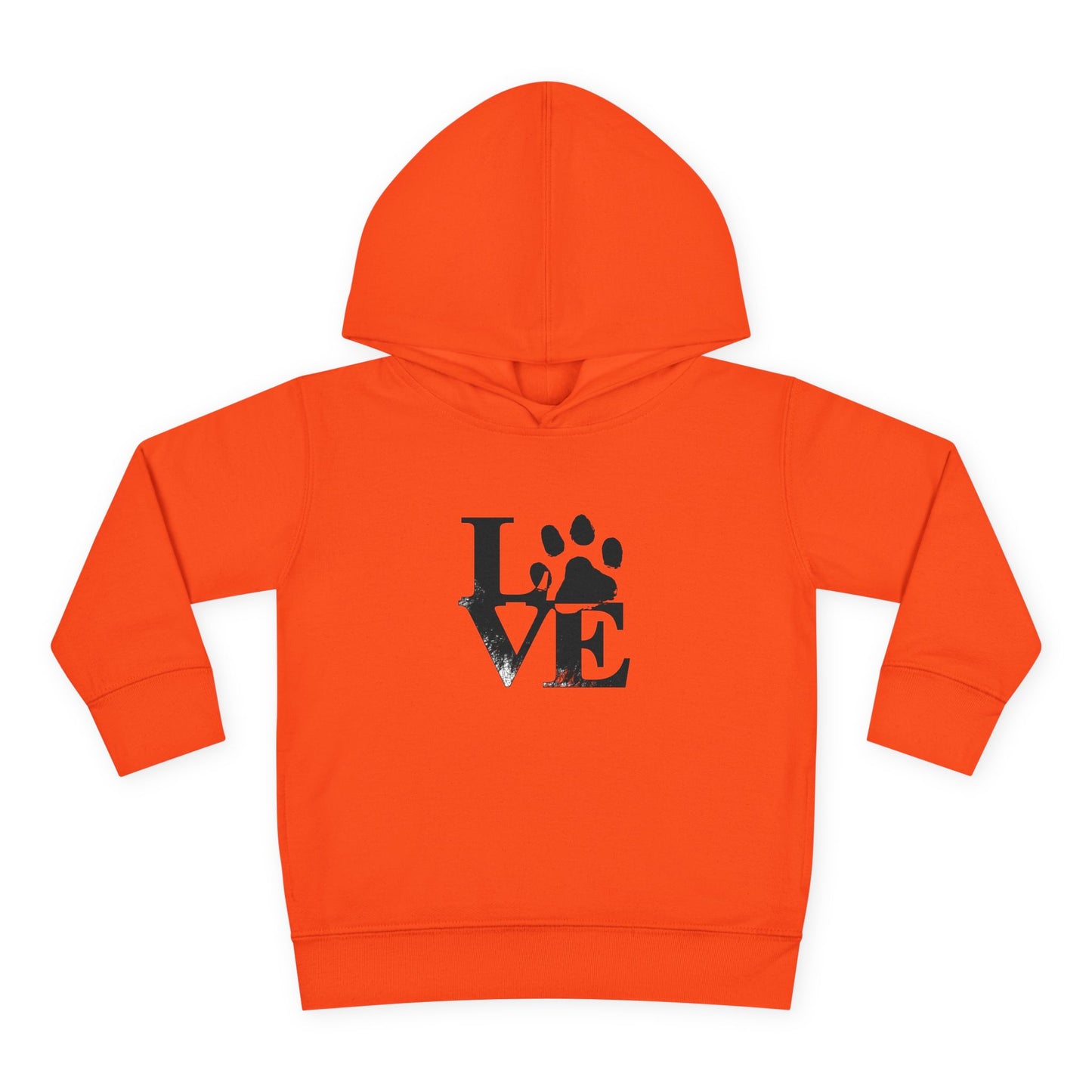 Paw Print Love Toddler Fleece Hoodie, Cute Kids Sweatshirt, Animal Lover Gift, Pet Lover Apparel, Cozy Toddler Hoodie