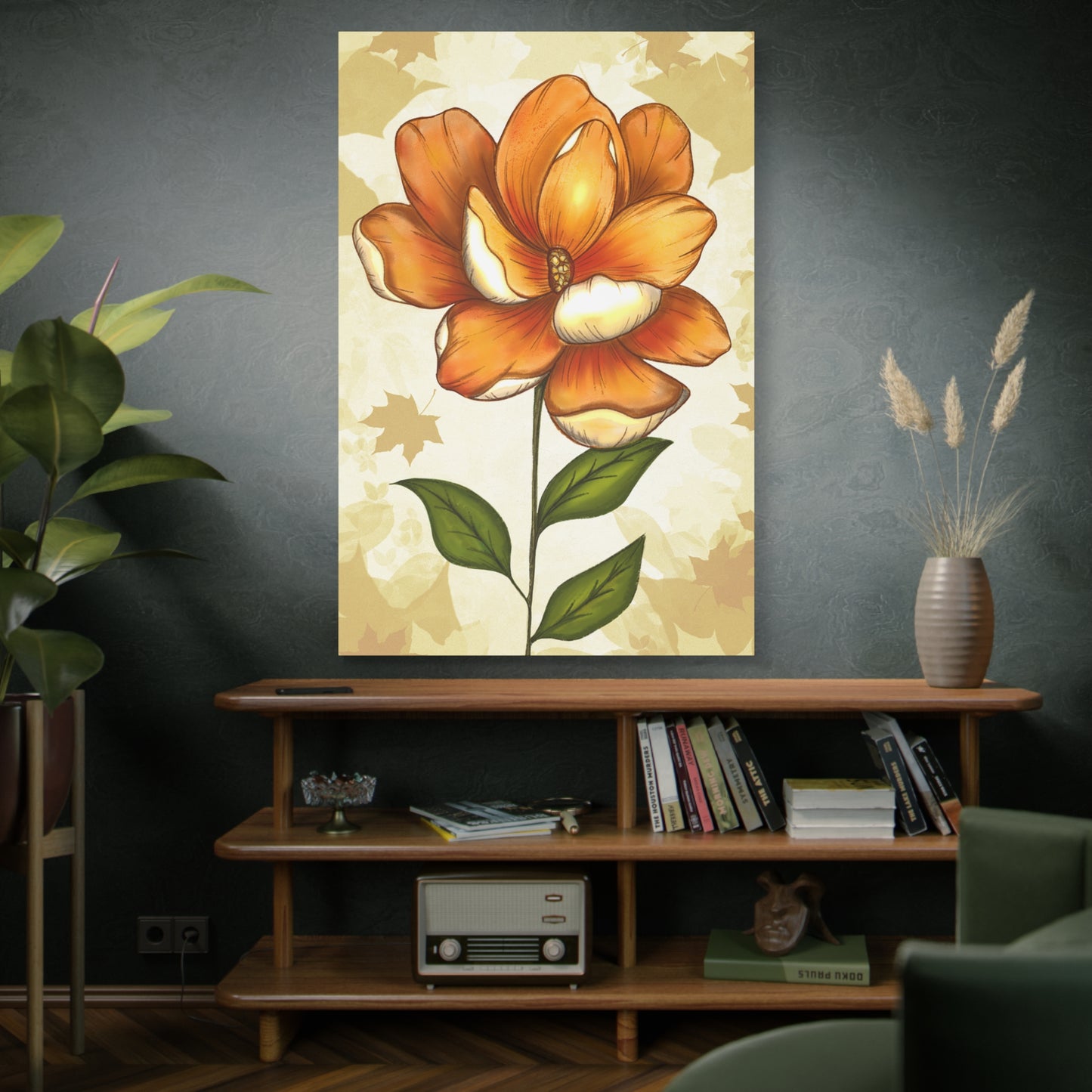 Copy of Matte Canvas, Stretched, 1.25" Tulips Pink and Purple Flowers