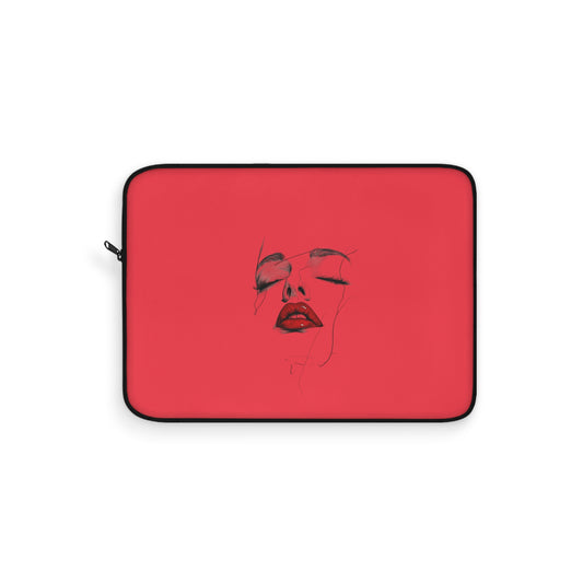 Chic Red Lip Art Laptop Sleeve | Trendy Tech Case, Gift for Her, Stylish Computer Cover, Art Lover Accessory, Unique Design