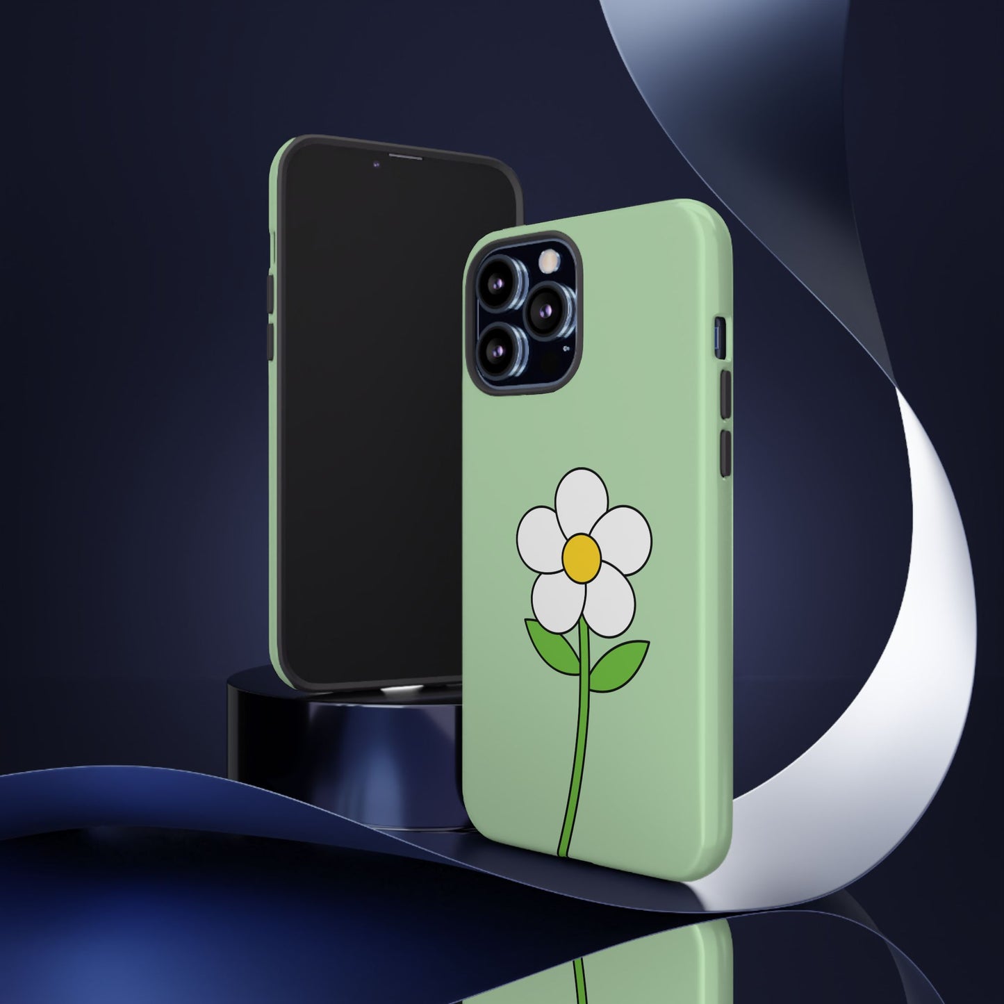 Floral Phone Case - Tough Cases for Nature Lovers, Cute Green Flower Design, iPhone Cover, Gift for Her, Spring Accessories