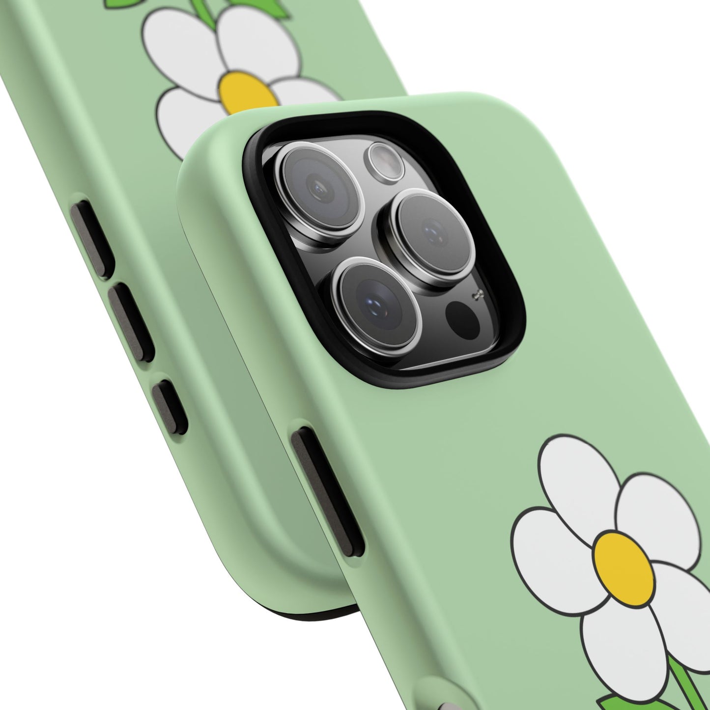 Floral Phone Case - Tough Cases for Nature Lovers, Cute Green Flower Design, iPhone Cover, Gift for Her, Spring Accessories