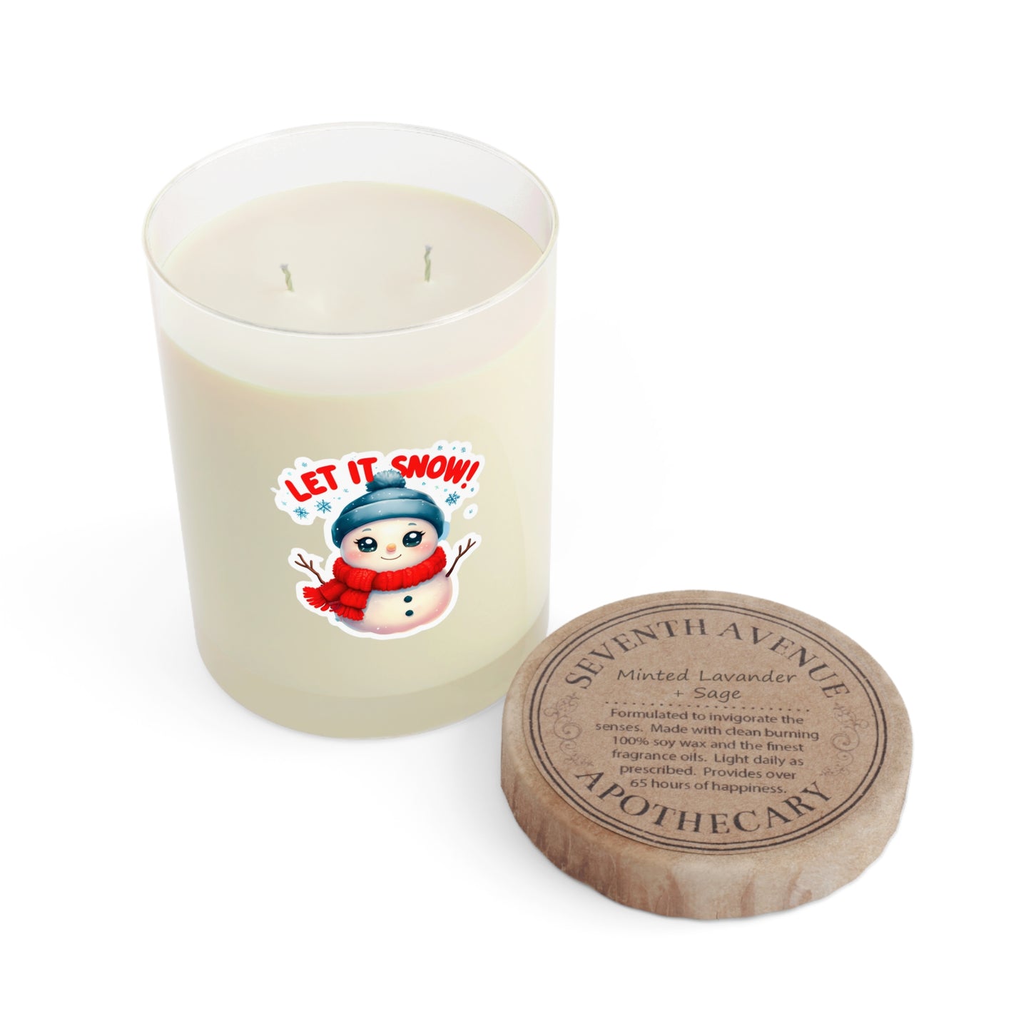Winter Scented Candle - 'Let It Snow!' Seasonal 11oz Aromatherapy