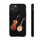 Musical Instrument Phone Case - Violin & Banjo Design, Music Lover Gift, Unique Phone Cover, Holiday Gift, Durable Tough Cases