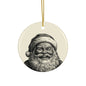 Festive Ceramic Ornaments, 2-Sided Print for Christmas Decor, Personalized Holiday Gifts, Winter Decorations, Santa Claus Ornaments