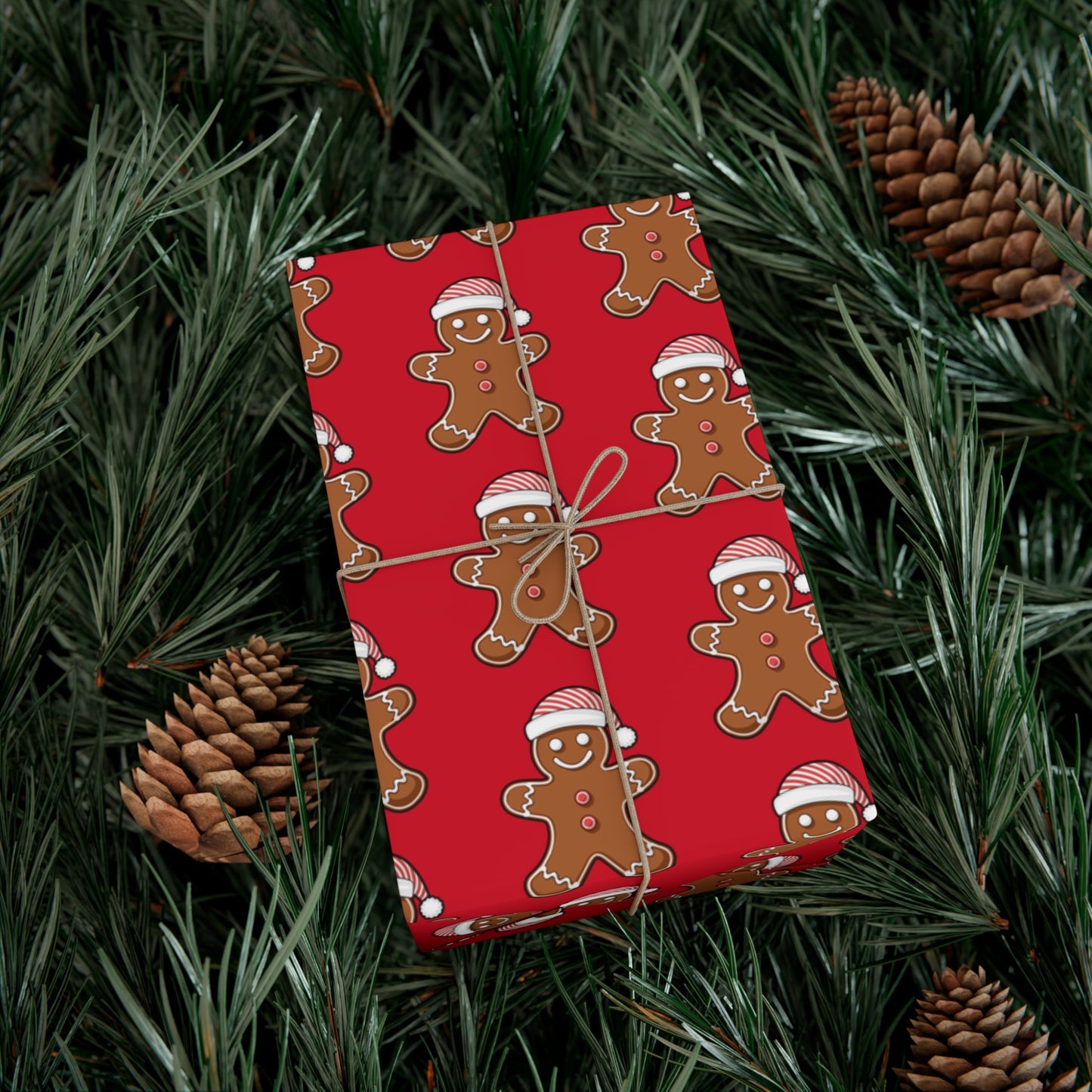 Festive Gingerbread Gift Wrap Papers for Holiday Gifting, Christmas, Birthdays, Surprise Parties, Eco-Friendly Wrapping