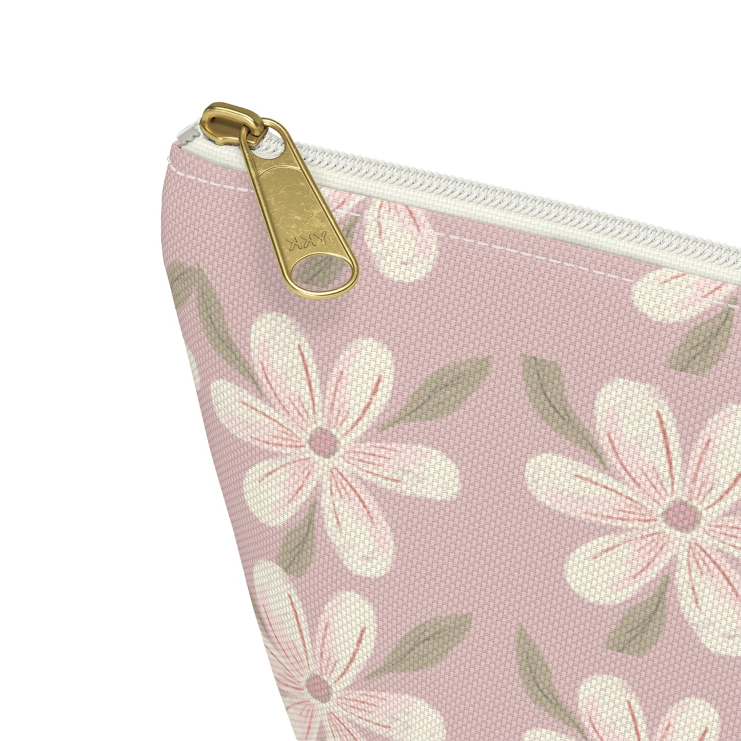 Floral Accessory Pouch, Makeup Bag, Travel Organizer, Gift for Her, Cosmetic Case, Pink Floral Design
