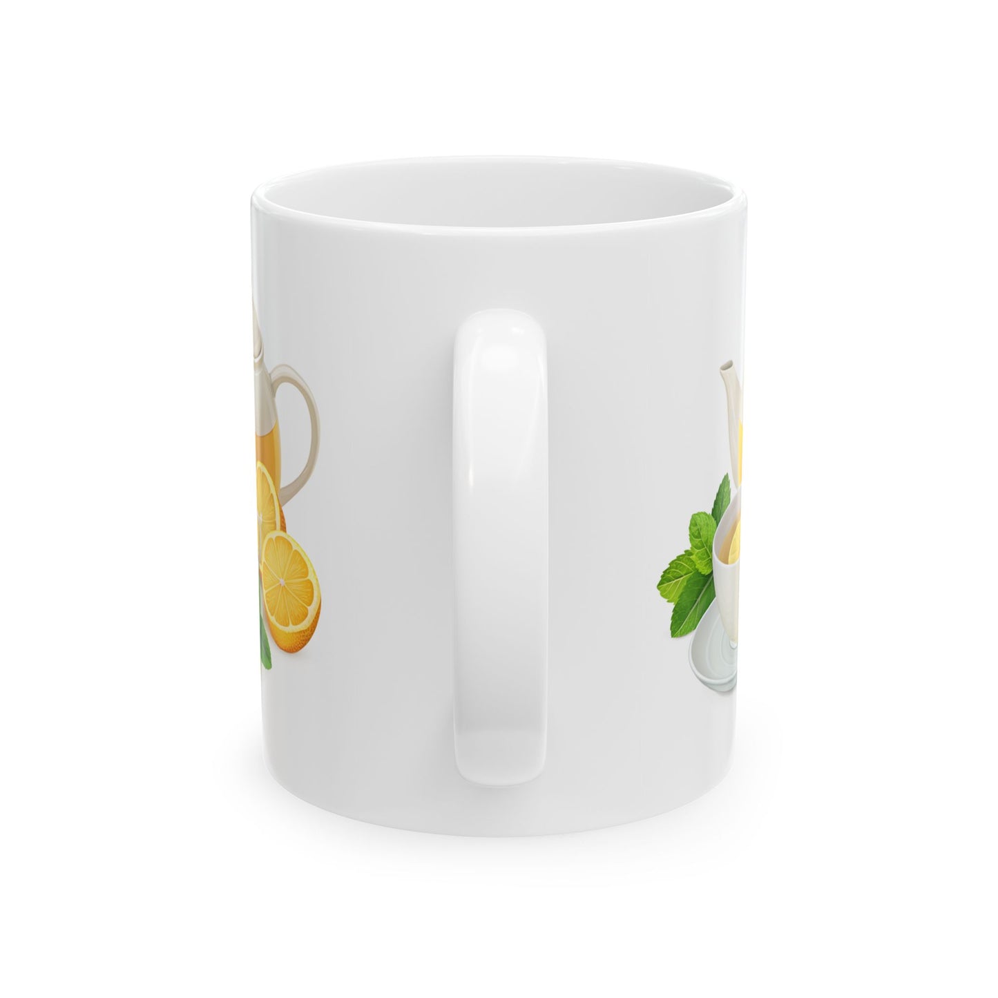 Citrus Delight Ceramic Mug - Refreshing Lemonade Design, Perfect for Tea Lovers, Kitchen Decor, Gift for Friends, Summer Sips