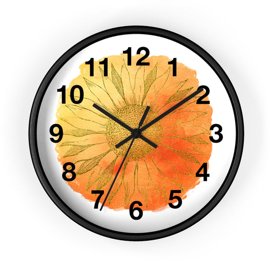 Sunflower Wall Clock, Rustic Home Decor, Floral Clock, Boho Wall Art, Gift for Garden Lovers, Housewarming Gift