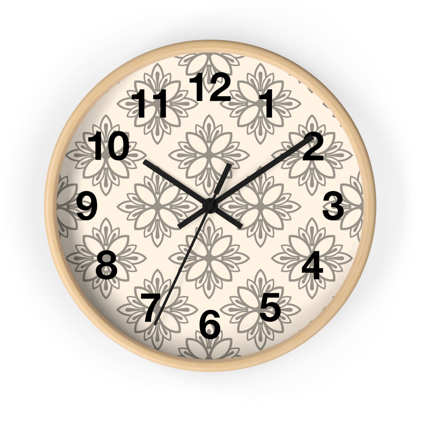 Elegant Floral Wall Clock - Home Decor, Modern Timepiece, Gift for Her, Office Decor, Living Room Accent