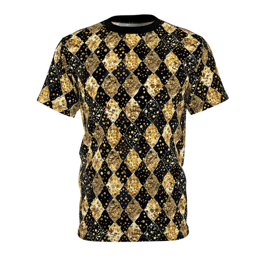 Bold Diamond Pattern Tee Unisex Graphic Shirt for Casual Wear
