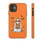 Halloween Ghost Phone Case, Cute Cat Ghost Case, Autumn Phone Cover, Spooky Season Gift, Trick or Treat Case