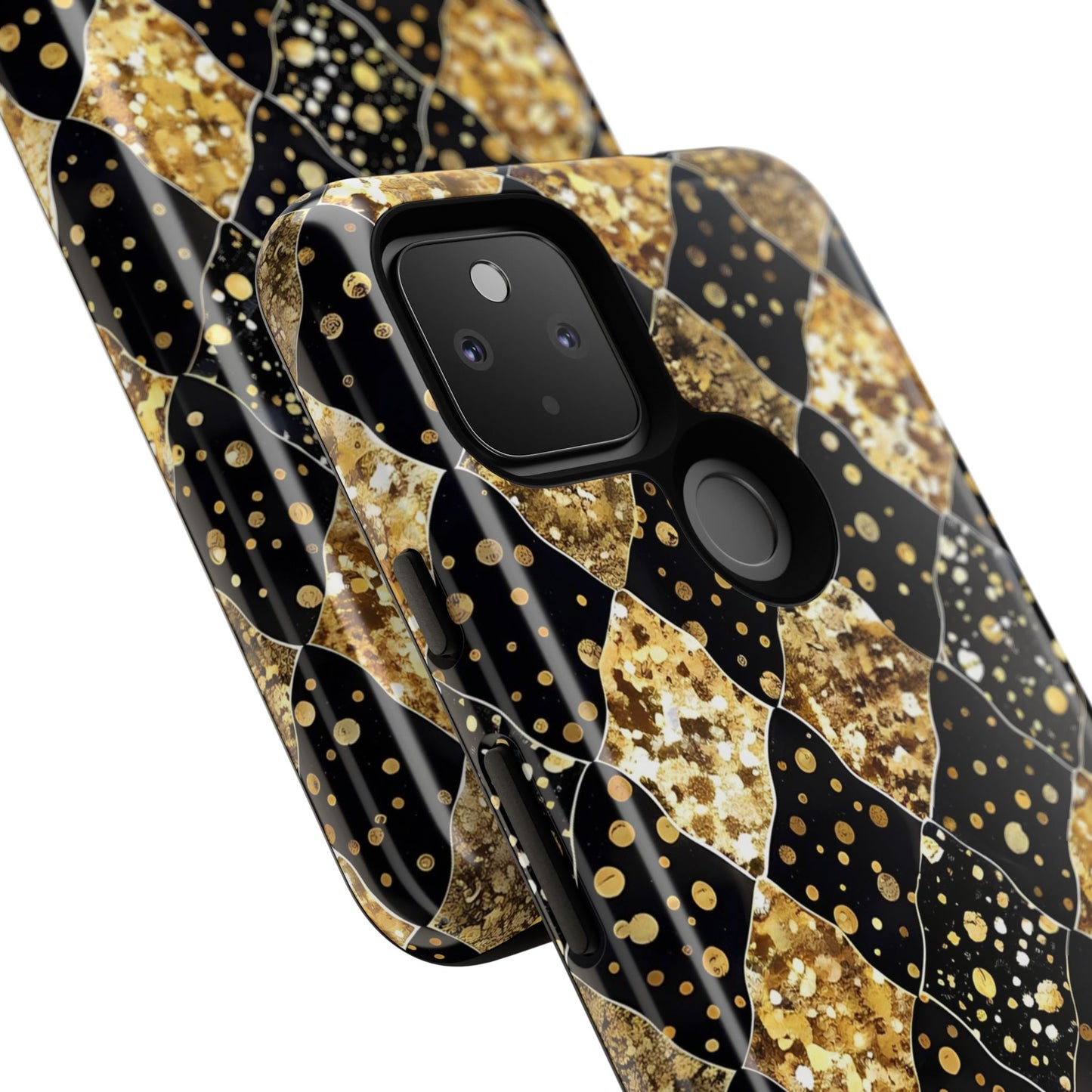 Elegant Gold & Black Phone Case for Tough Protection