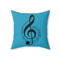Musical Notes Decorative Pillow, Music Lover Gift, Home Decor, Soft Pillow for Couch, Unique Music Themed Decor