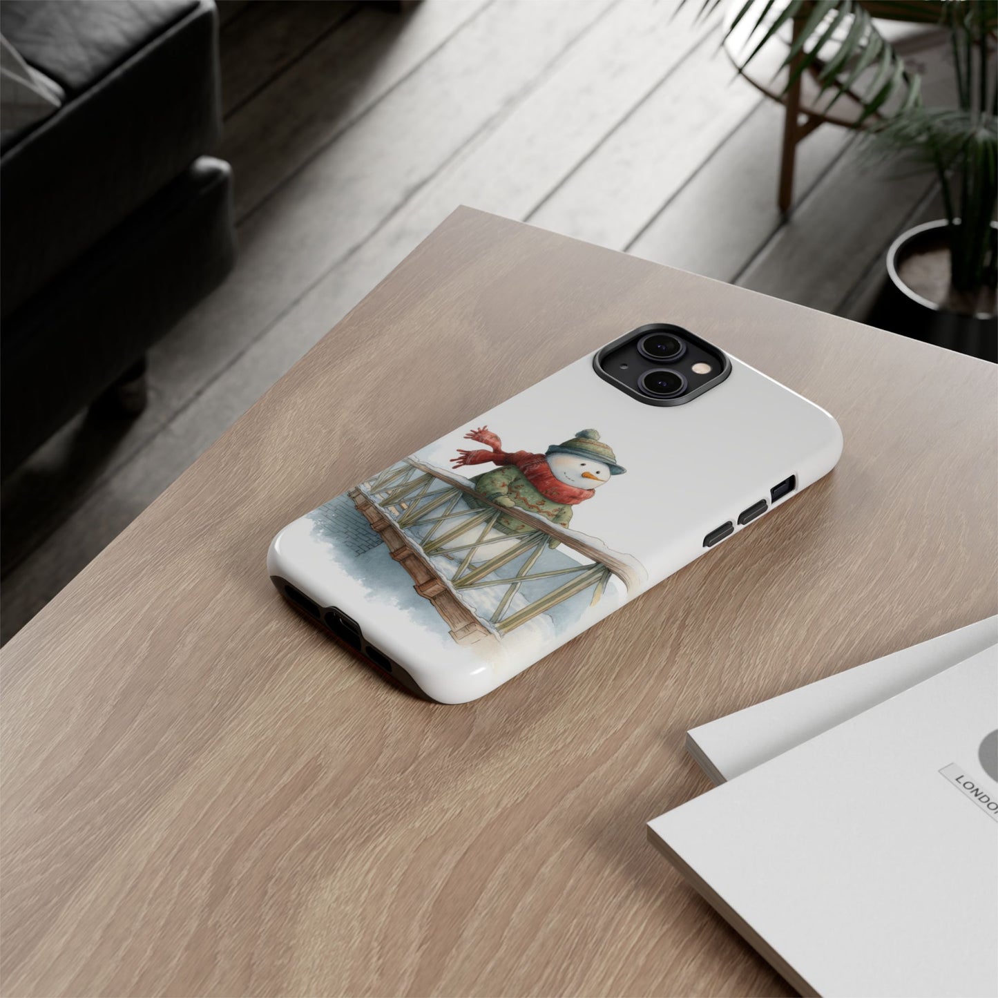 Snowman Phone Case – Winter Holiday Gift, Cute Snowman Design, Winter Accessories, Protective Phone Case, Unique Christmas Present