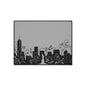 City Skyline Heavy-Duty Floor Mat — Black Urban Floral Door Rug