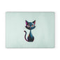 Cute Cat Glass Cutting Board, Kitchen Decor, Cat Lover Gift, Cat Theme Cooking, Pet Owner Accessories, Unique Kitchenware