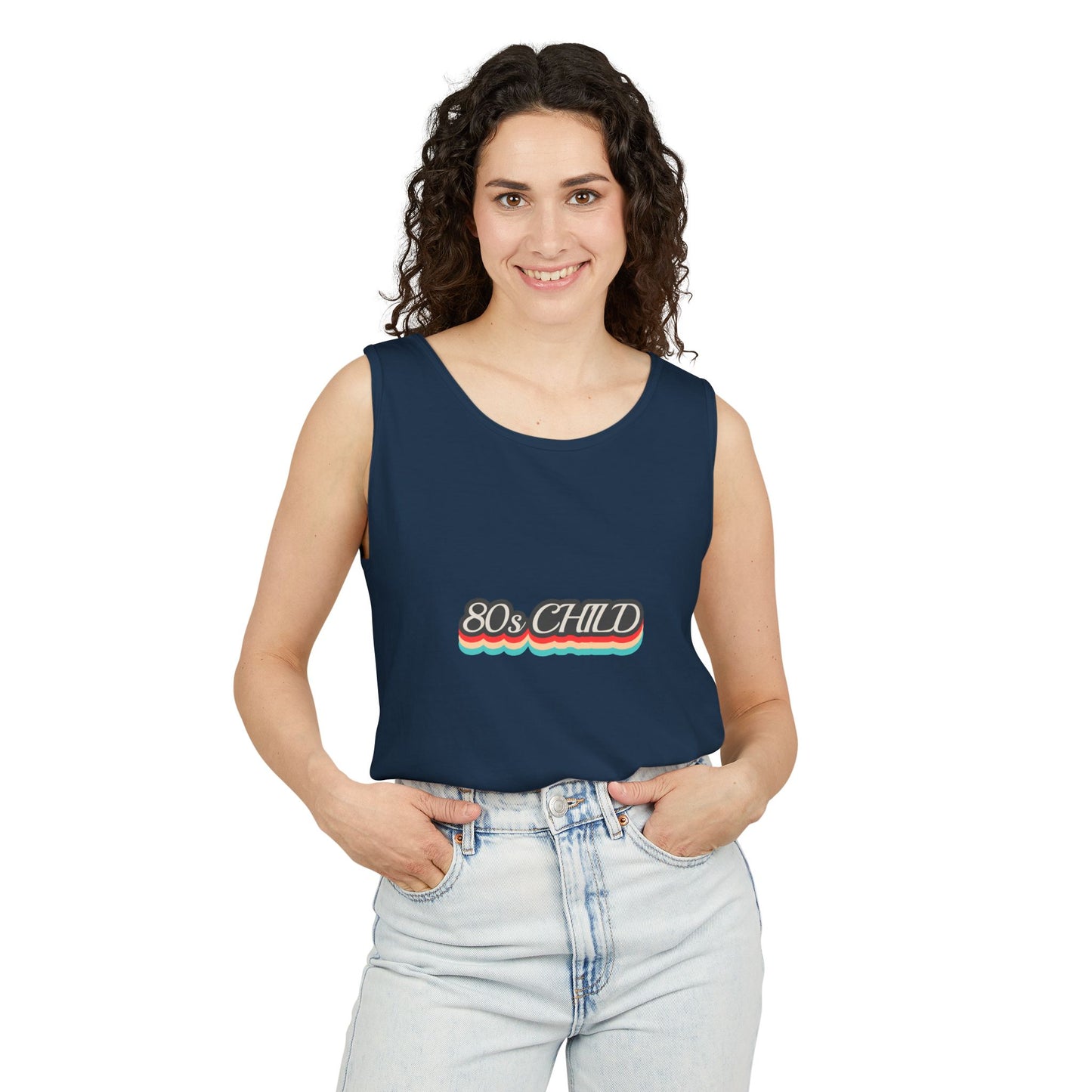 80s Child Unisex Tank Top | Retro Summer Wear, Vintage Style Shirt, Gift for 80s Lovers, Bohemian Fashion, Nostalgic Apparel