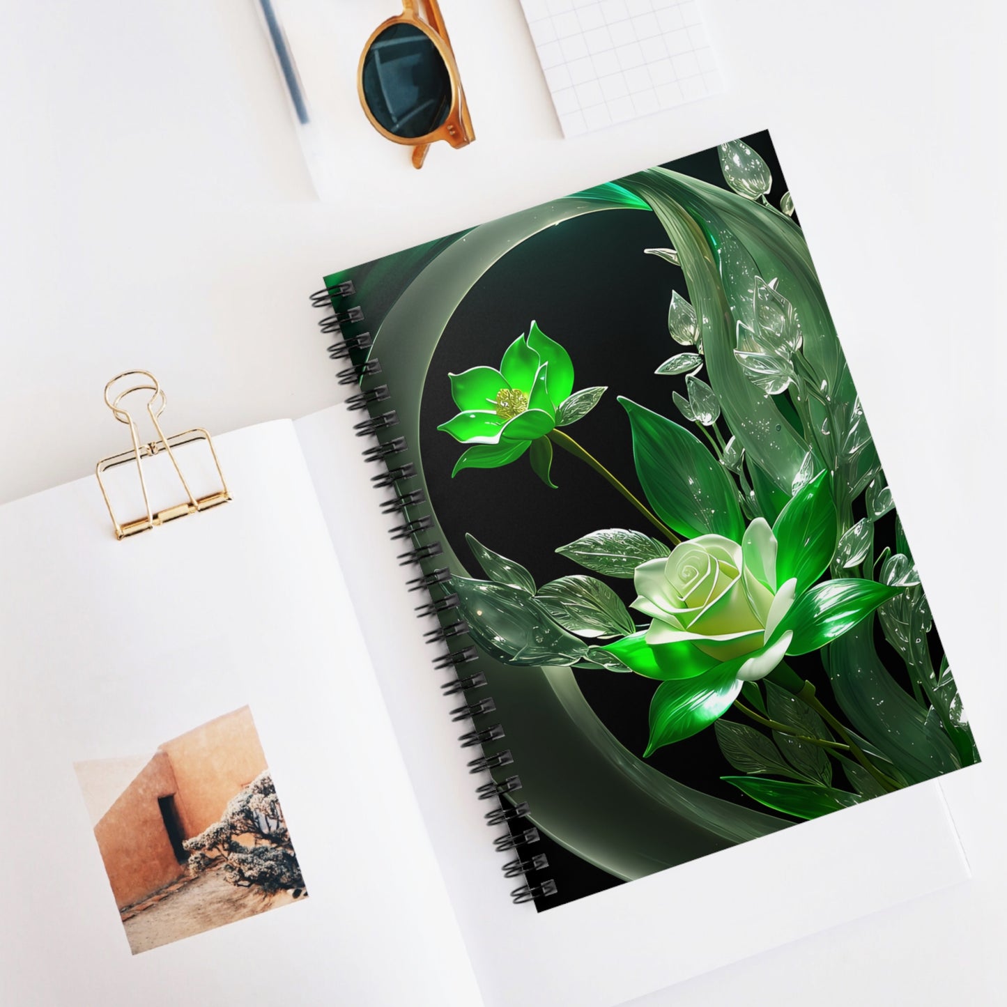 Elegant Floral Spiral Notebook for Notes, Journal, Work, School, Gifts