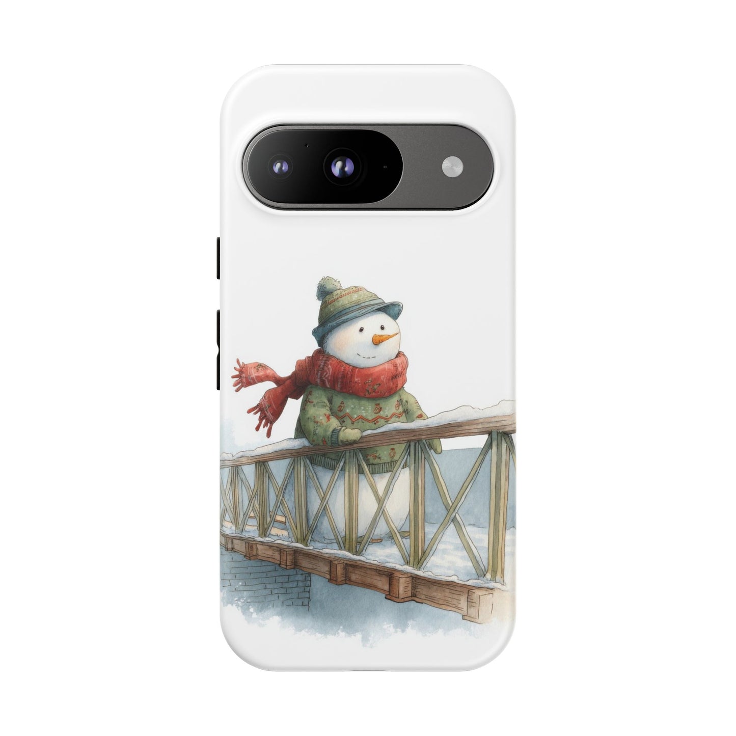 Snowman Phone Case – Winter Holiday Gift, Cute Snowman Design, Winter Accessories, Protective Phone Case, Unique Christmas Present
