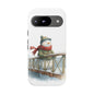 Snowman Phone Case – Winter Holiday Gift, Cute Snowman Design, Winter Accessories, Protective Phone Case, Unique Christmas Present