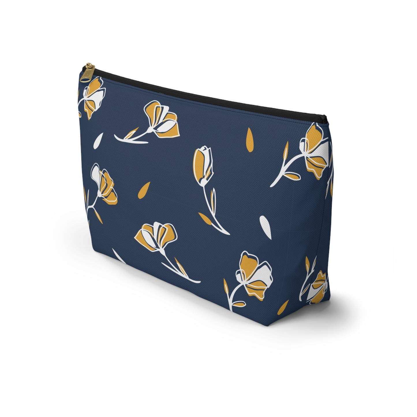 Floral Accessory Pouch - Stylish Makeup Bag, Travel Organizer, Gift for Her, Cosmetic Clutch, Everyday Use, Elegant Flower Design