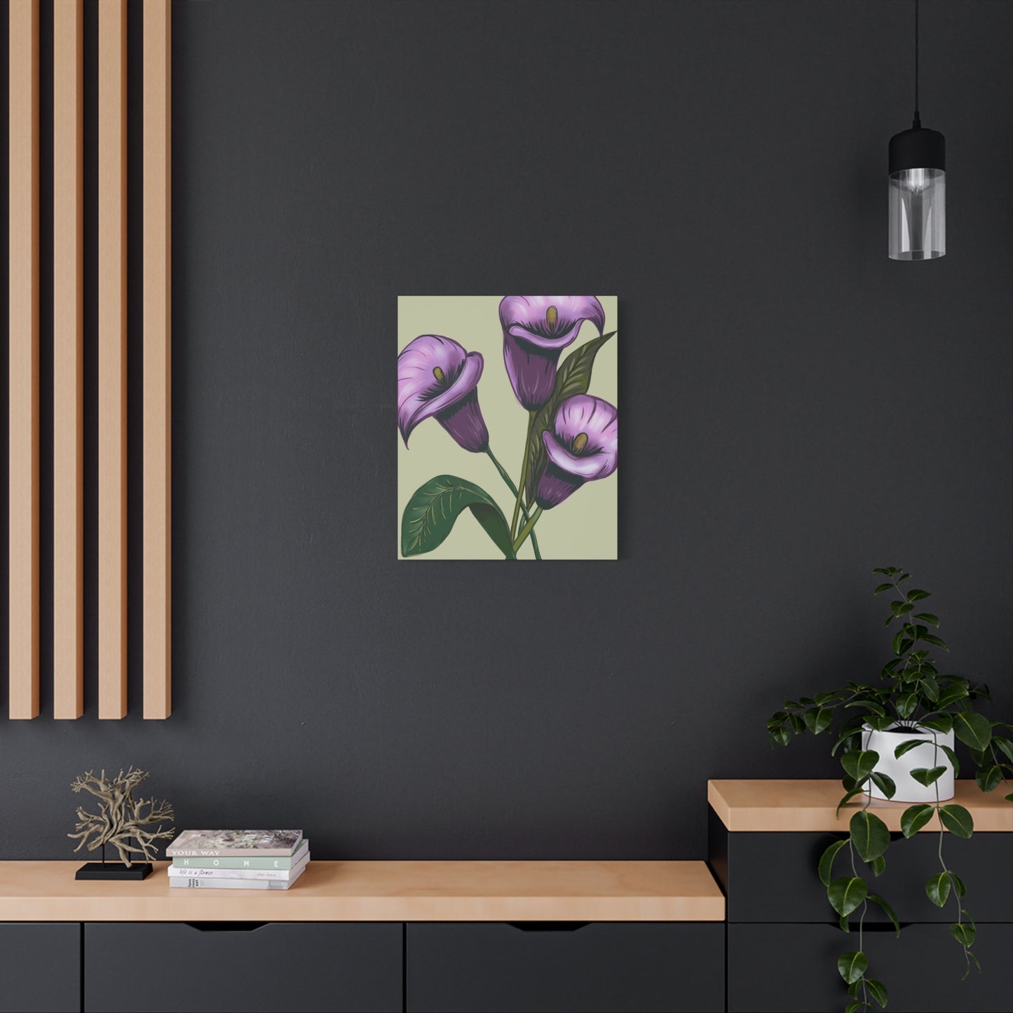 Copy of Matte Canvas, Stretched, 1.25" Purple Flowers