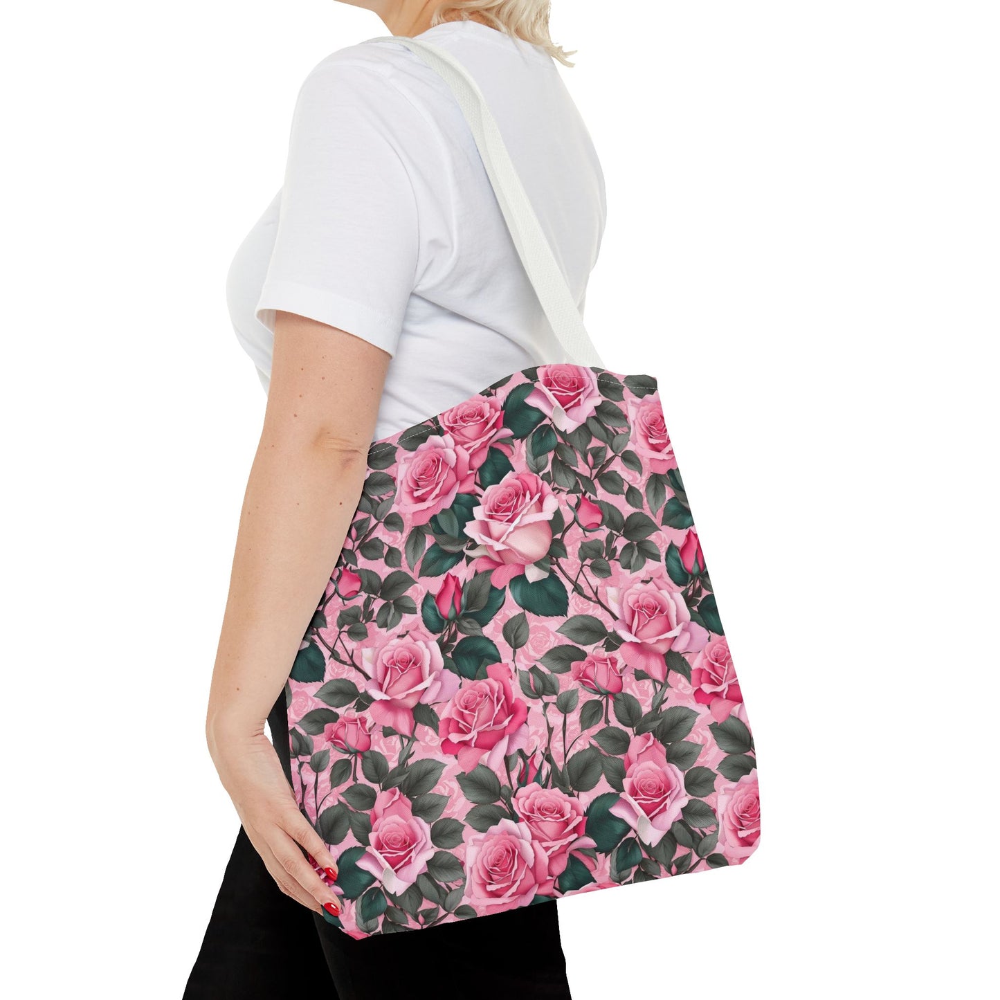 Pretty Pink Floral Tote Bag, Stylish Reusable Bag, Shopping Tote, Gift for Her, Eco-Friendly, Mother's Day Gift