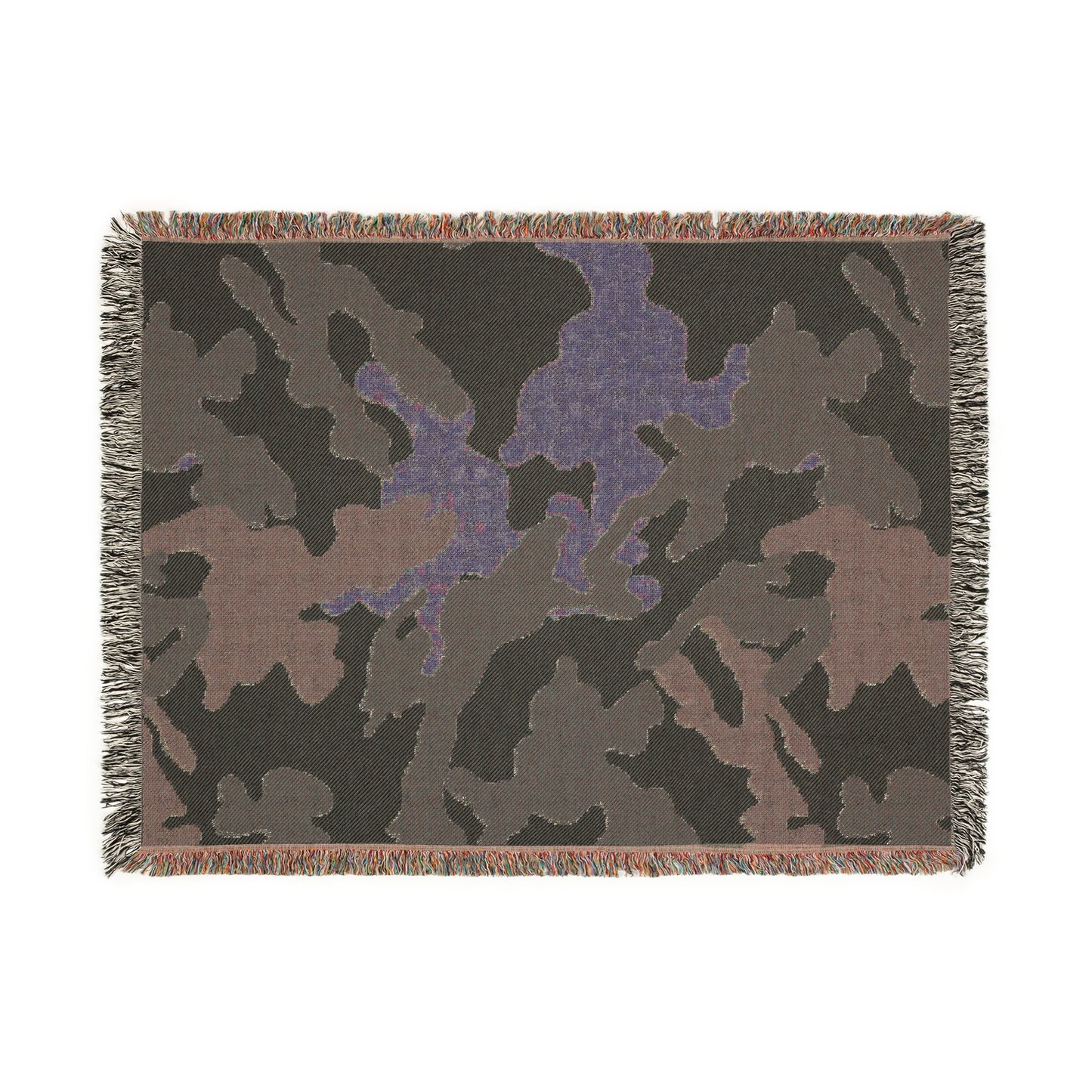 Camouflage Woven Blanket | Cozy Camo Throw for Outdoor Lovers, Camping Decor, Gift for Him, Home Blanket, Picnic Blanket