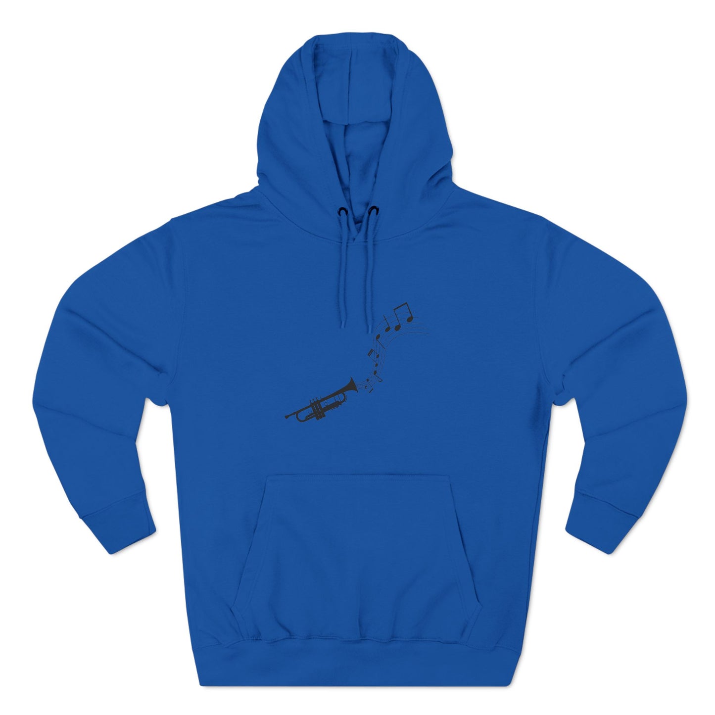 Trumpet Music Notes Hoodie — Minimalist Jazz Instrument Pullover