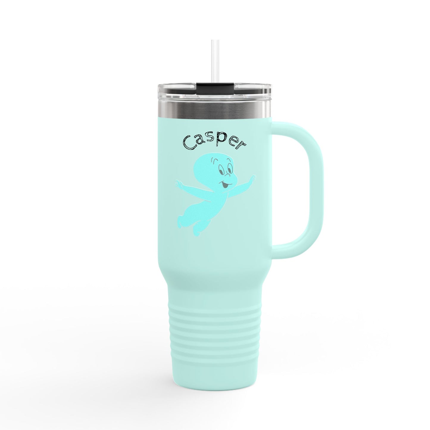 Casper the Friendly Ghost Insulated Travel Mug, Cute Ghost Mug for Kids, Personalize Your Drink, Halloween Gift, Durable Travel Cup