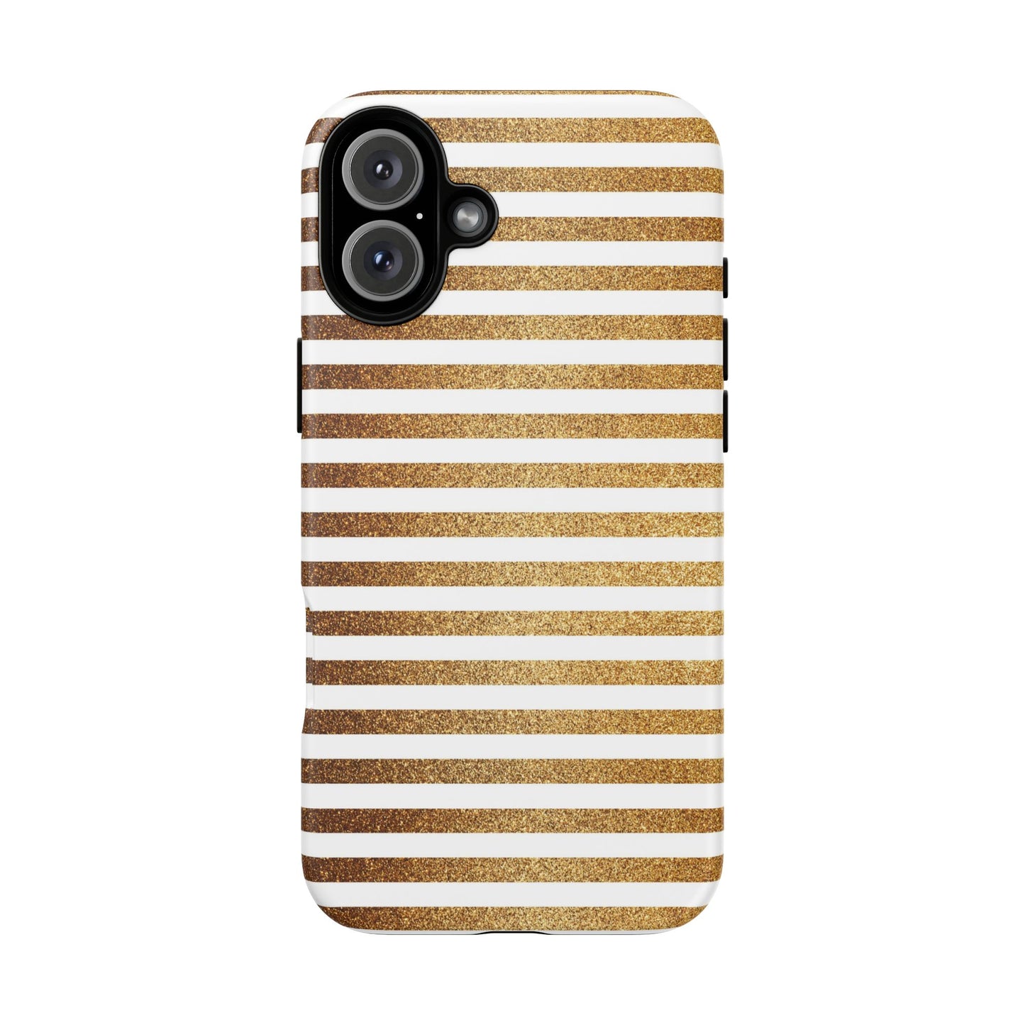 Glamorous Gold Striped Phone Case | Tough Cases, Stylish Phone Cover, Chic Accessories, Gift for Her, Fashionable Tech