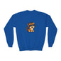Cool Tiger Youth Crewneck Sweatshirt, Cute Animal Apparel, Teen Style, Gift for Kids, Casual Wear