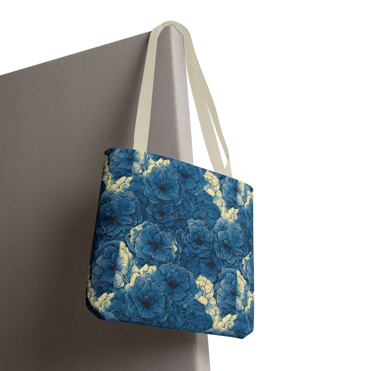Floral Blue Peony Tote
