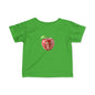 Cute Apple Mouse Infant Tee, Baby Shower Gift, Toddler T-Shirt, Kids Fruit Shirt, Spring Outfit, Playful Everyday Wear