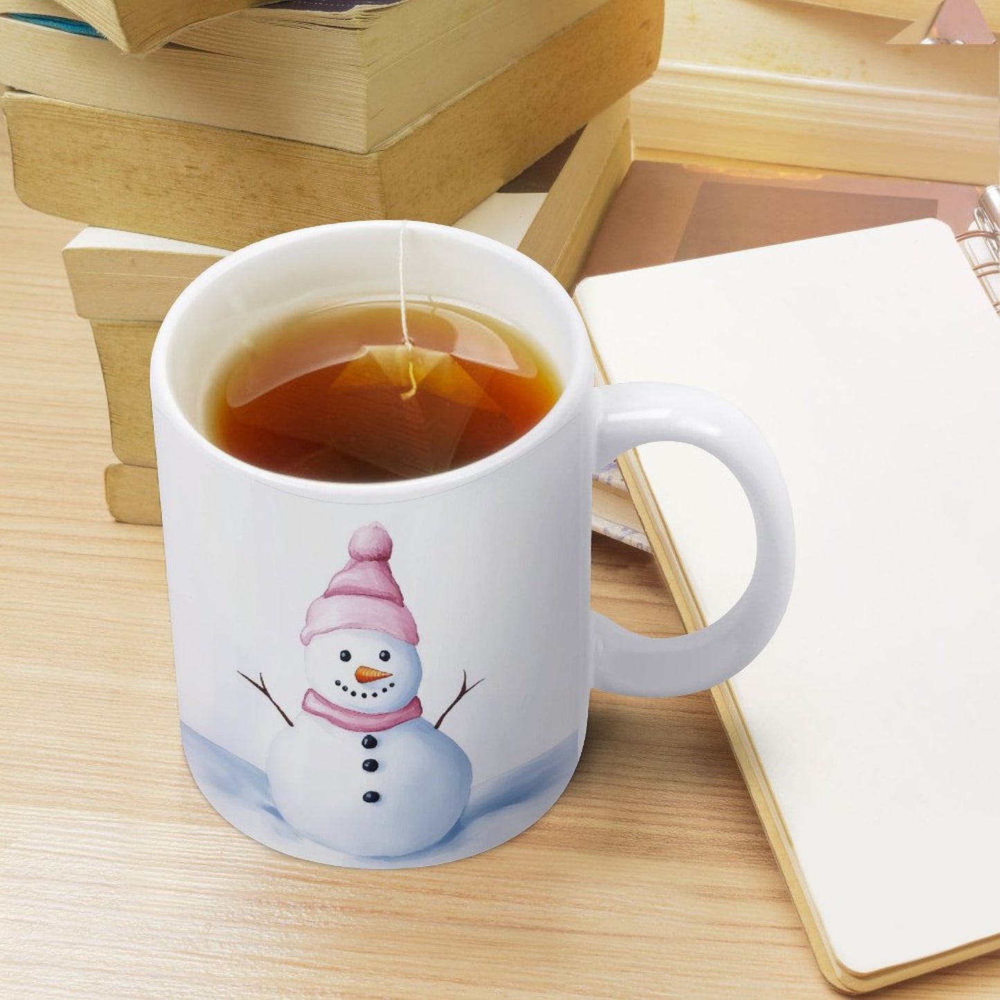 11oz White Mug - Snowman