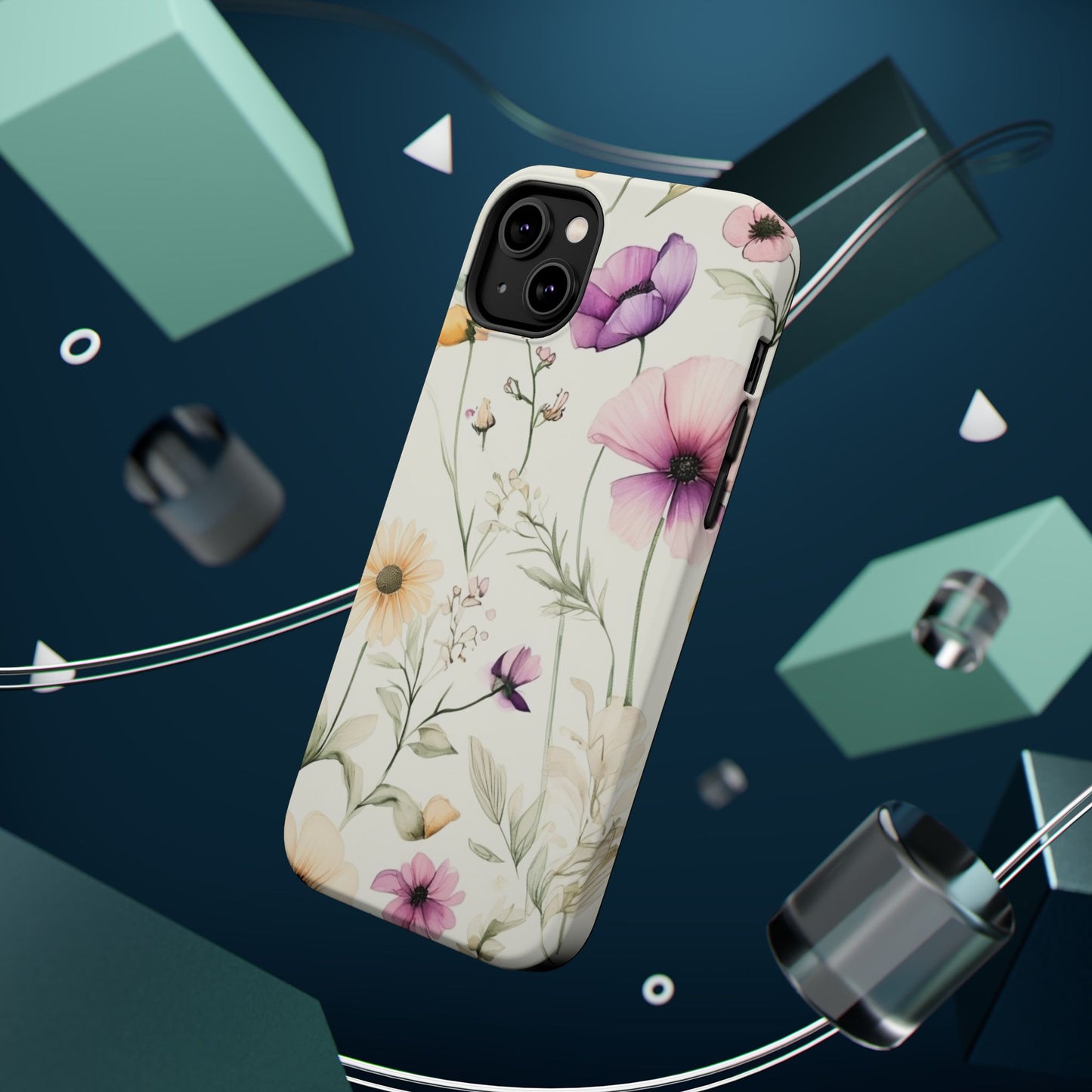 Floral Watercolor Magnetic Impact-Resistant Phone Case