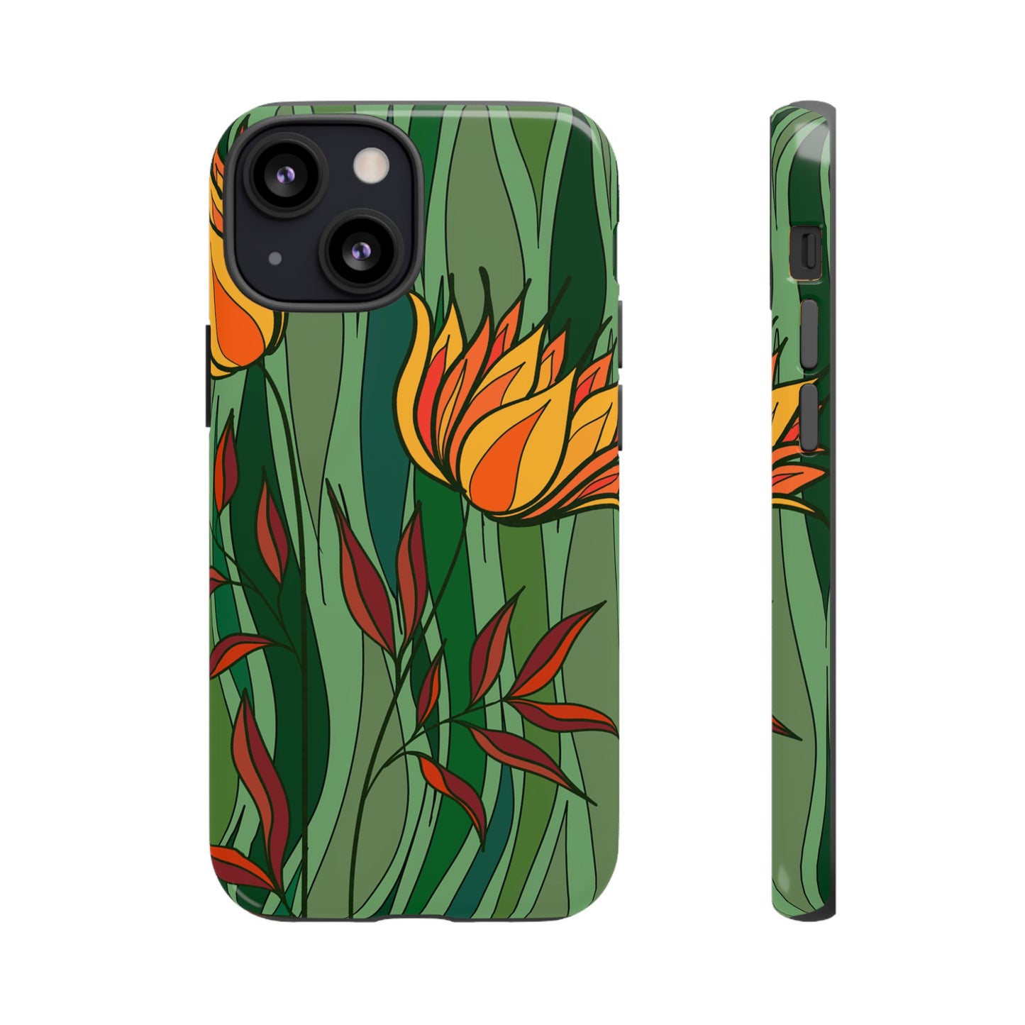 Vibrant Floral Phone Case, Nature-Inspired Tough Case, Eco-Friendly Cover, Unique Gift for Nature Lovers, Spring Decor