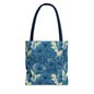 Floral Blue Peony Tote