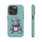 Cute Hippo Phone Case, Tough Phone Cover, Fun Animal Case, Gift for Kids, Cute Decor, Birthday Present