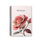 Elegant Floral Spiral Notebook - My Thoughts, Journal, Stationery, Gift for Writers, Note-taking, Planner