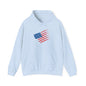 Patriotic Hoodie with American Flag Design | Unisex Sweatshirt for Independence Day, Memorial Day, Everyday Wear, Gift for Veterans