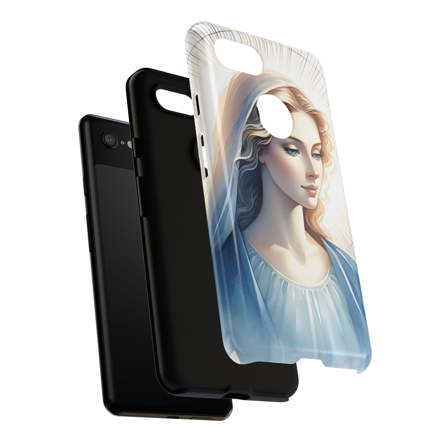 Beautiful Mary Phone Case, Tough Phone Case, Inspirational Tech Accessory, Gift for Her, Religious Phone Cover