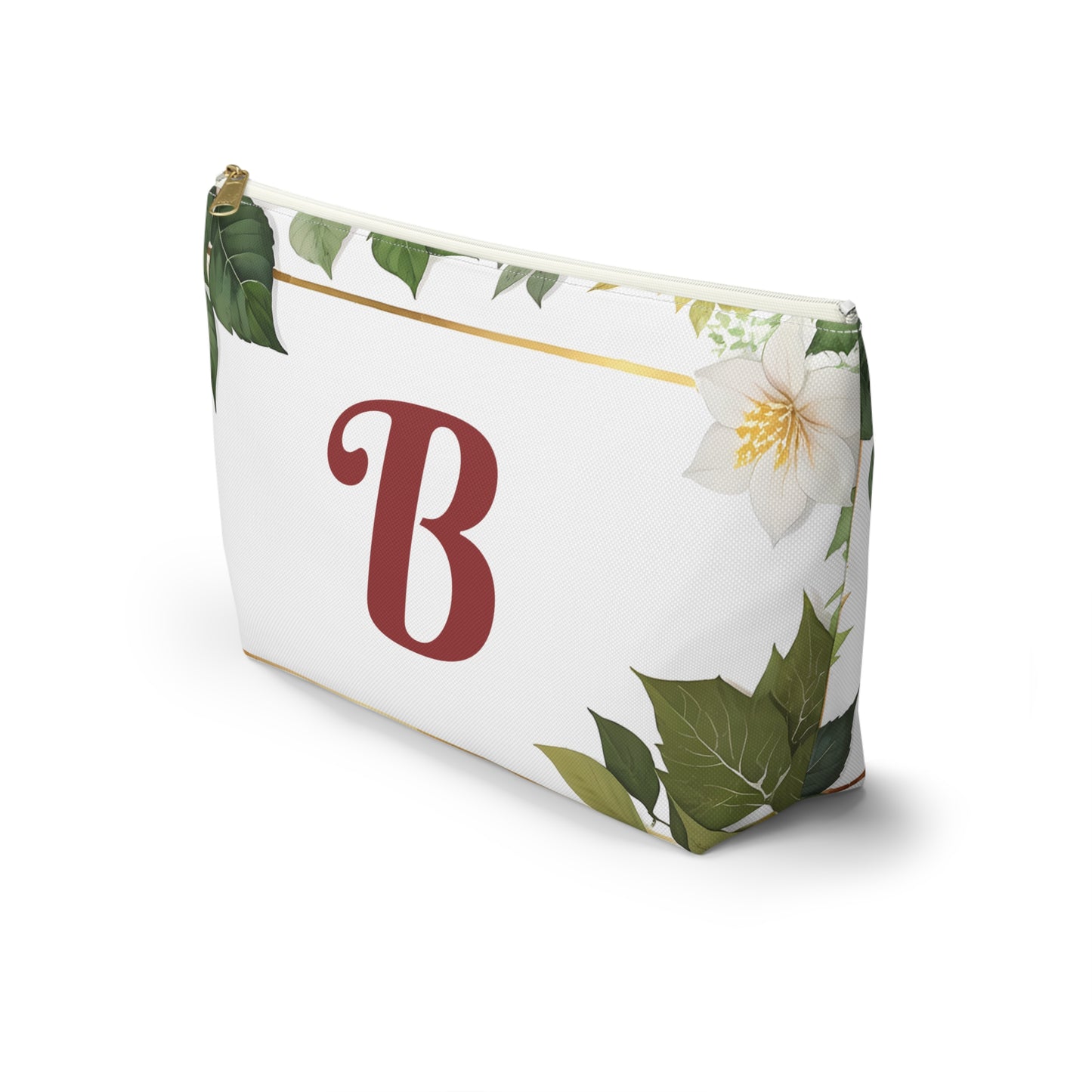 Copy of Personalized Floral Accessory Pouch, Makeup Bag, Gift for Her, Initial Pouch, Travel Organizer, Custom Cosmetic Bag