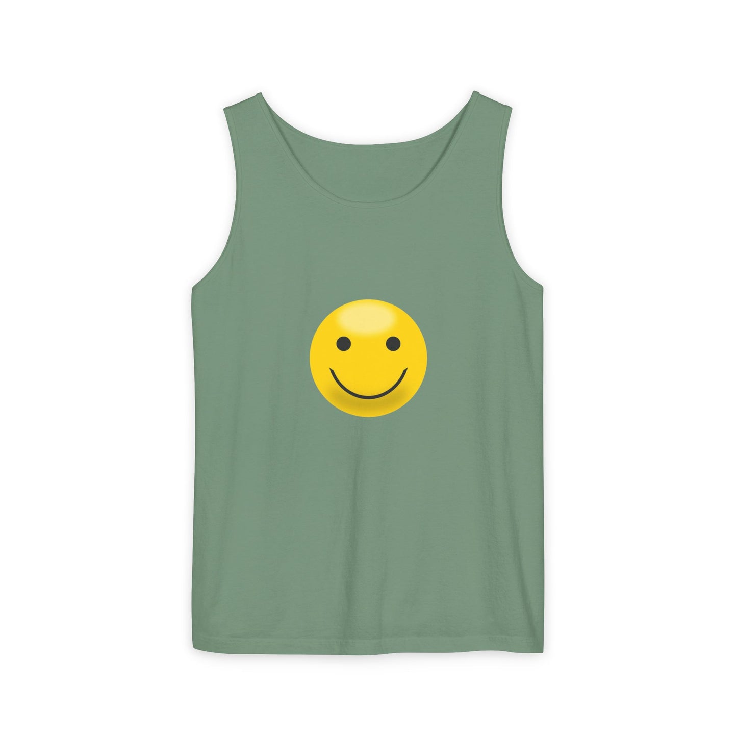 Smiley Face Tank Top, Summer Shirt, Casual Wear, Beach Outing, Gift for Friends, Positive Vibes Apparel