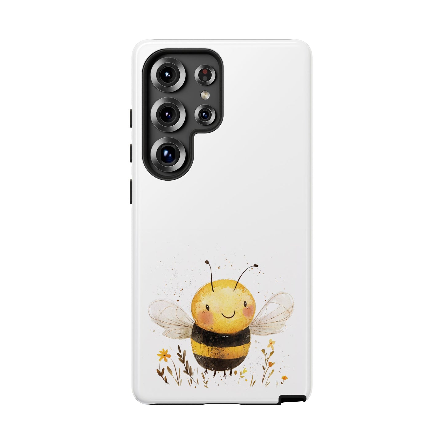 Bee Phone Case, Cute Bee Design, Tough Phone Cover, Gift for Nature Lovers, Floral Bee Mobile Case, Bee-themed Accessory