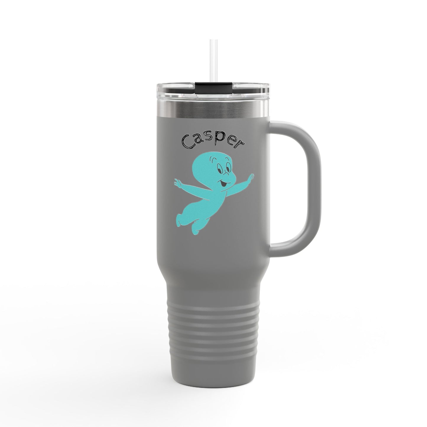 Casper the Friendly Ghost Insulated Travel Mug, Cute Ghost Mug for Kids, Personalize Your Drink, Halloween Gift, Durable Travel Cup