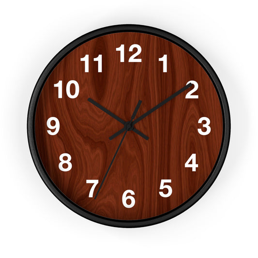 Natural Wood Wall Clock, Rustic Home Decor, Boho Style Clock, Modern Design, Gift for Housewarming, Office Clock