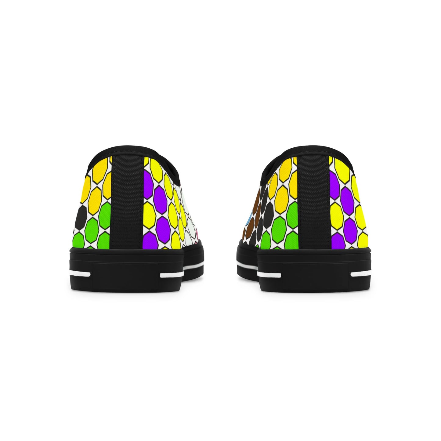 Colorful Polka Dot Low Top Sneakers — Women’s Casual Retro Pattern Shoes
